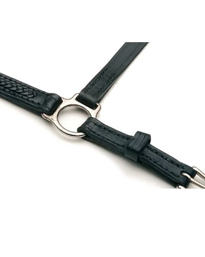 HILBAR NASENRIEMEN-BLK GEFLOCHTEN CHROM