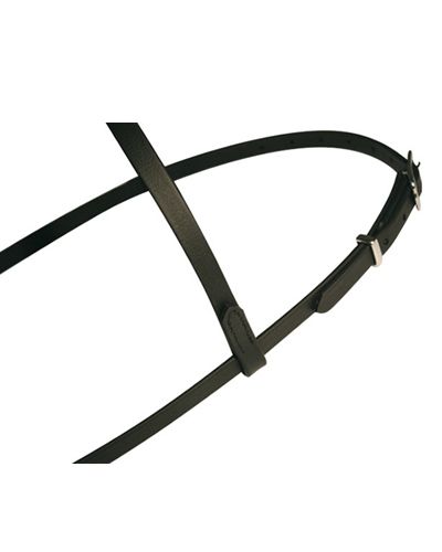 HILBAR KOPFSTÜCK, BIOTHANE SCHWARZ (CHROMSCHNALLEN)